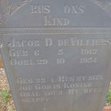 VILLIERS Jacob D., de 1913-1954