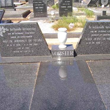 VORSTER Willem Johannes du Pisani 1926-1987 &amp; Alida Jeanetta Wilhelmina 1930-??