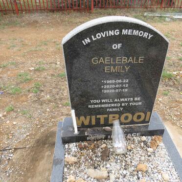 WITBOOI Gaelebale Emily 1969-2020