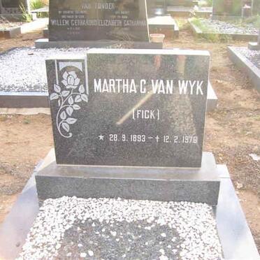 WYK Martha C., van nee FICK, 1893-1976