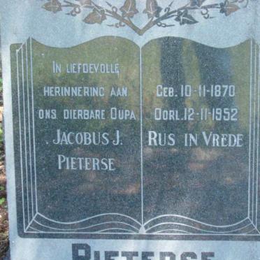 PIETERSE Jacobus J. 1870-1952