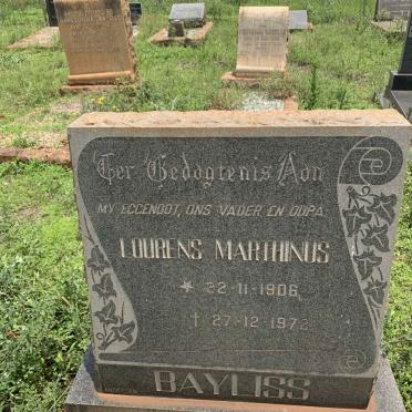 BAYLISS Lourens Marthinus 1906-1972