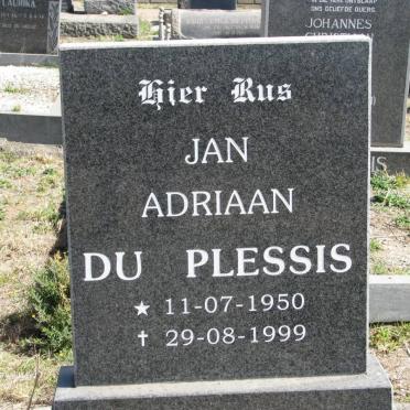 PLESSIS Jan Adriaan, du 1950-1999