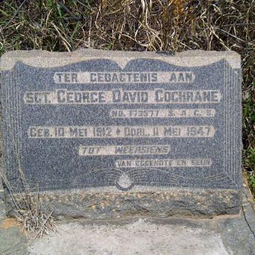 COCHRANE George David 1912-1947