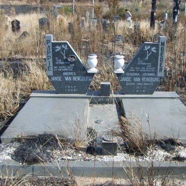 RENSBURG Andries, Janse van 1917-1997 &amp; Susanna Johanna ENGELBRECHT 1923-1989