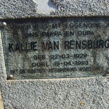 RENSBURG Kallie, van 1929-1993