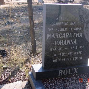 ROUX Margaretha Johanna 1910-1988