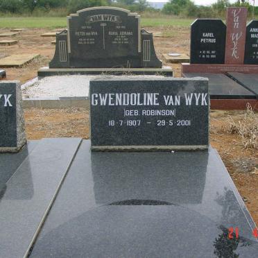 WYK Gwendoline, van nee ROBINSON 1907-2001