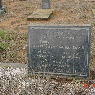 WYK Louis, van 1871-1910 &amp; Catharina S.M. 1883-1966