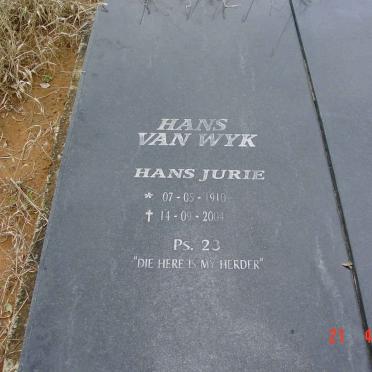 WYK Hans Jurie, van 1910-2004