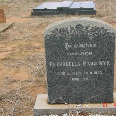 WYK Petronella M., van nee DU PLESSIS 1873-1901