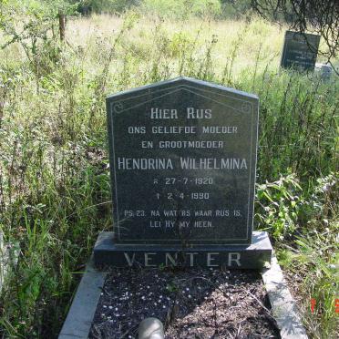 VENTER Hendrina Wilhelmina 1920-1990