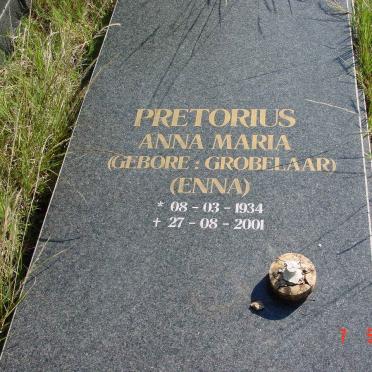 PRETORIUS Anna Maria nee GROBELAAR 1934-2001