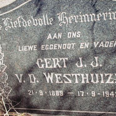 WESTHUIZEN Gert J.J., van der 1889-1942