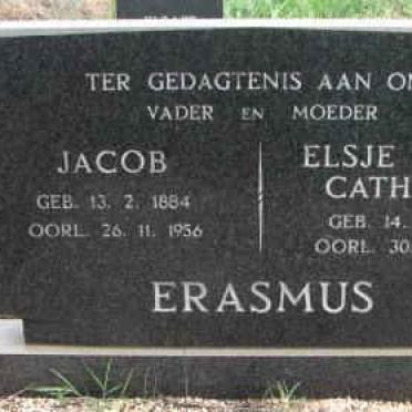 ERASMUS Jacob 1884-1956 &amp; Elsje Catharina 1890-1974
