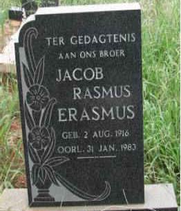 ERASMUS Jacob Rasmus 1916-1983