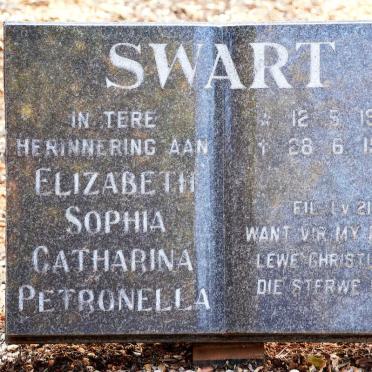 SWART Elizabeth Sophia Catharina Petronella 1923-1995