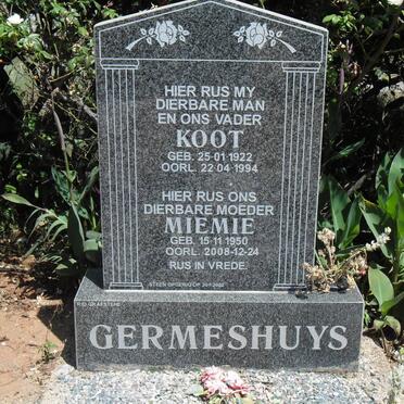 GERMESHUYS Koot 1922-1994 &amp; Miemie 1950-2008