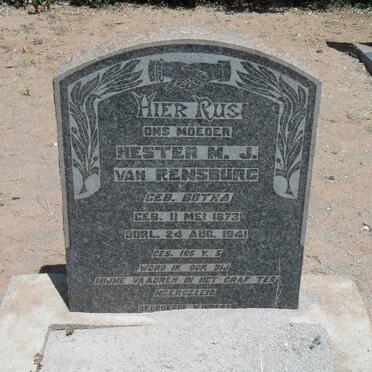 RENSBURG Hester M.J., van nee BOTHA 1873-1941