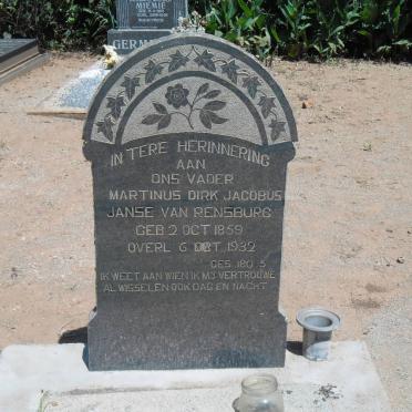 RENSBURG Martinus Dirk Jacobus, Janse van 1859-1932