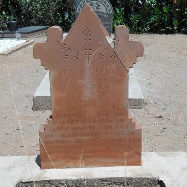 RENSBURG Hendrika Jacoba, Janse van 1892-1914