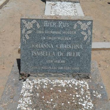 BEER Johanna Christina Isabella nee MALAN