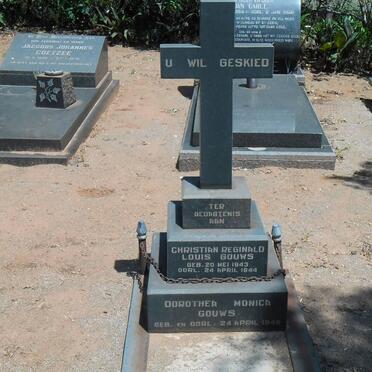 GOUWS Christian Reginald Louis 1943-1944 :: GOUWS Dorothea Monia 1948-1948