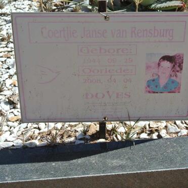 RENSBURG Coertjie H.J., Janse van 1944-2008