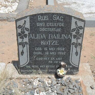 KOTZE Alida Dailina 1952-1952