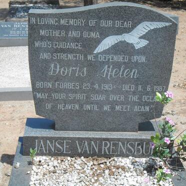 RENSBURG Doris Helen, Janse van nee FORBES 1913-1987