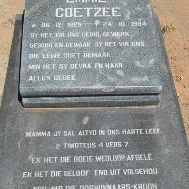 COETZEE Emmie 1925-1994