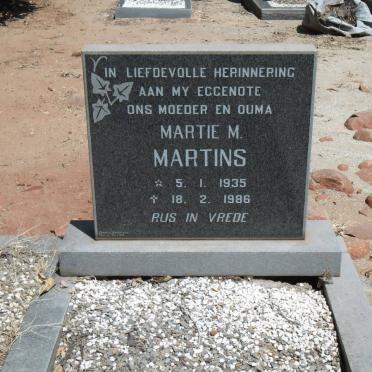 MARTINS Martie M. 1935-1986