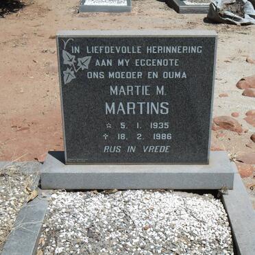 MARTINS Martie M. 1935-1986