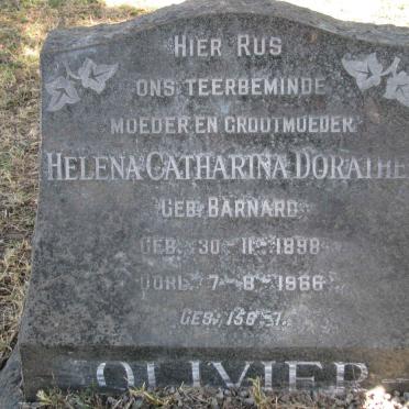 OLIVIER Helena Catharina Dorathea nee BARNARD 1898-1966