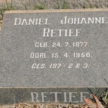 RETIEF Daniel Johannes 1877-1956
