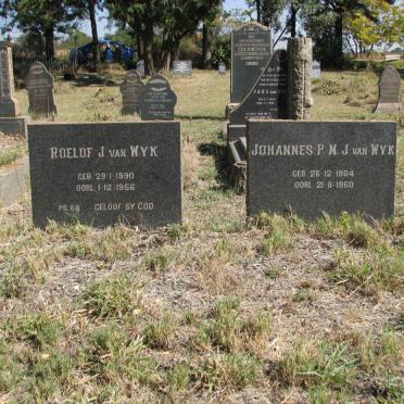 WYK Roeloef J, van 1890-1956 :: VAN WYK Johannes P.M.J. 1904-1960 