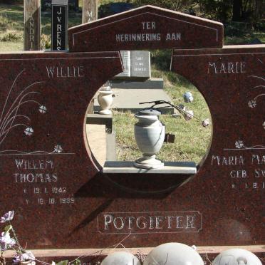 POTGIETER Willem Thomas 1942-1989 &amp; Maria Magdalena SWARTS 1944-