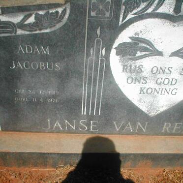RENSBURG Adam Jacobus, Janse van 1919-1976