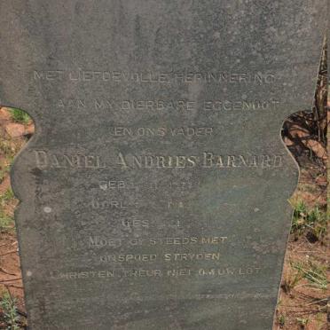 BARNARD Daniel Andries 1878-1942