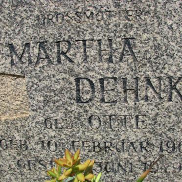 DEHNKE Martha nee OTTE 1908-1979