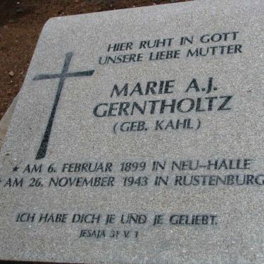 GERNTHOLTZ Marie A.J. nee KAHL 1899-1943