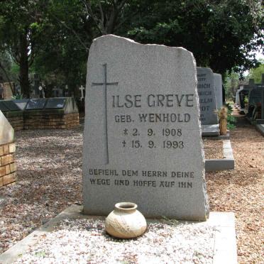 GREVE Ilse nee WENHOLD 1908-1993