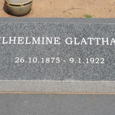 GLATTHAAR Wilhelmine nee BRANDT 1935-1915 :: GLATTHAAR Wilhelmine 1875-1922 