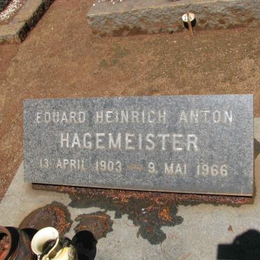 HAGEMEISTER Eduard Heinrich Anton 1903-1966