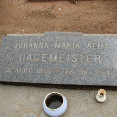 HAGEMEISTER Johanna Maria Alma 1879-1948