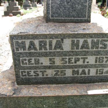 HANSEN Maria 1874-1945