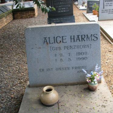 HARMS Alice nee PENZHORN 1909-1990
