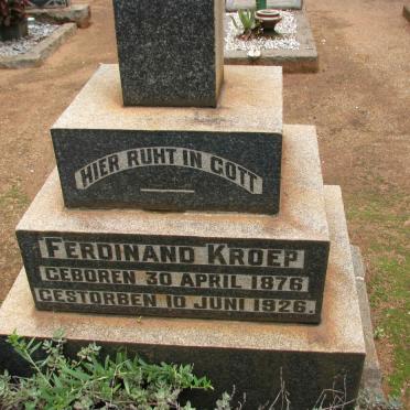 KROEP Ferdinand 1876-1926