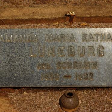 LUNEBURG Amanda Maria Katharina nee SCHRAMM 1856-1932