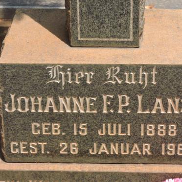 LANGE Johanne F.P. 1888-1968